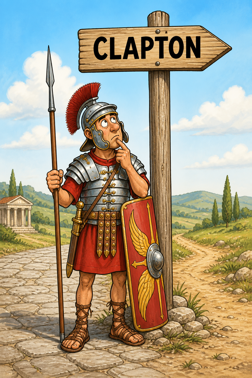 Is there a Roman villa in Clapton?