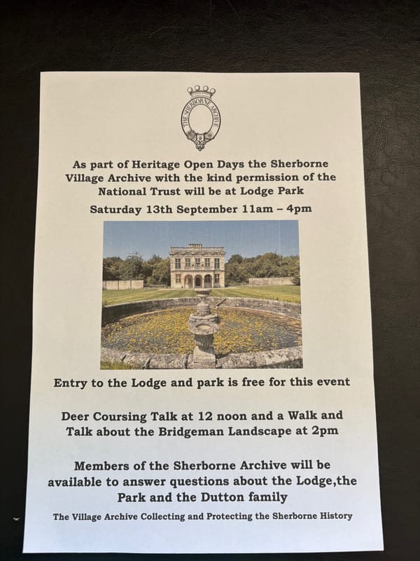 Sherborne Dates for the Diary