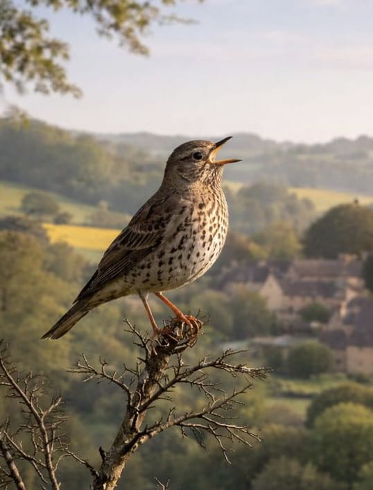 A Song Thrush has captured my heart